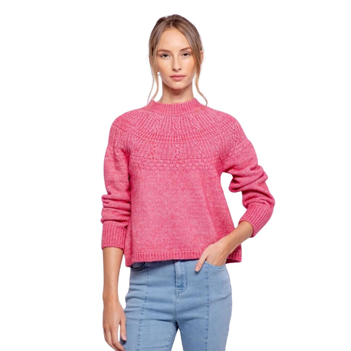 SWEATER FLORENCIA S-XL - ROSA ORQUI 