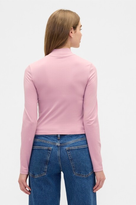 Remera Polera Logo Gap Mujer Lilas Pink 2