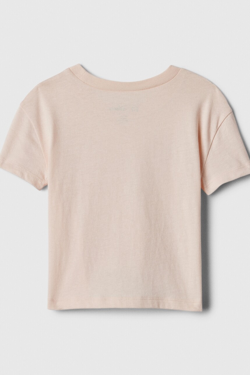 Remera Gráfico Manga Corta Toddler Niña Pale Warm Pink
