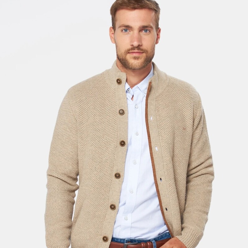Campera Hombre Tejida Legacy Beige