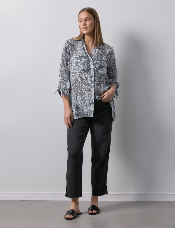 Camisa Print NEGRO/GRIS