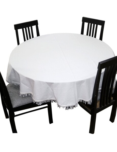 MANTEL REDONDO ALGODÓN D160CM BLANCO MANTEL REDONDO ALGODÓN D160CM BLANCO