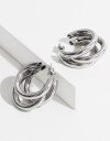 Aros Argollas Metal Argollas De Metal - Plateado Rodio