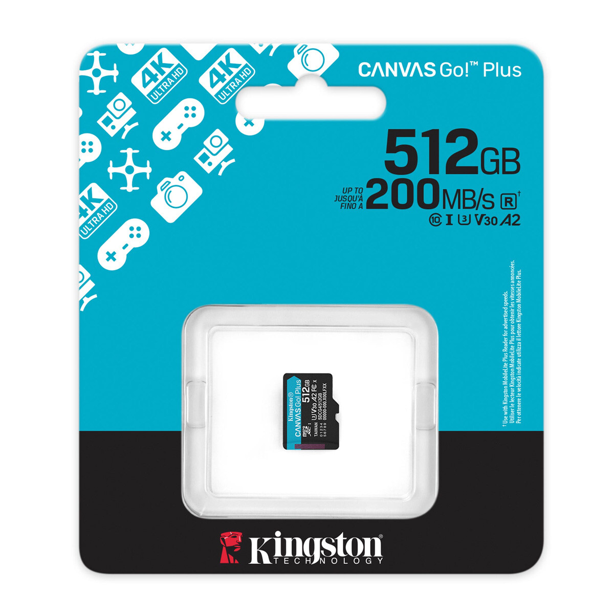Memoria Kingston Micro SDCG4 128GB Canvas Go Plus V30 