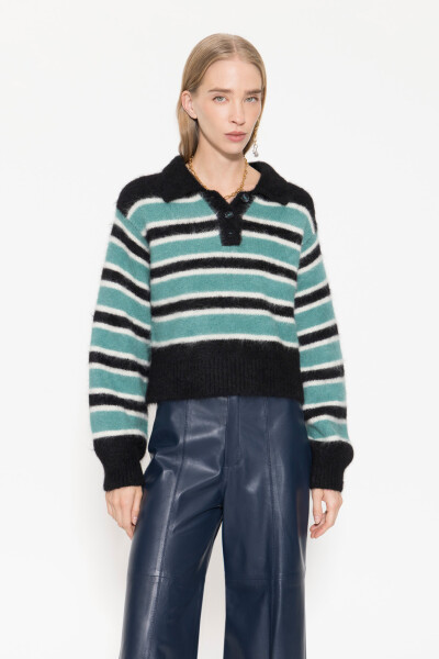 SWEATER STRIPES Negro