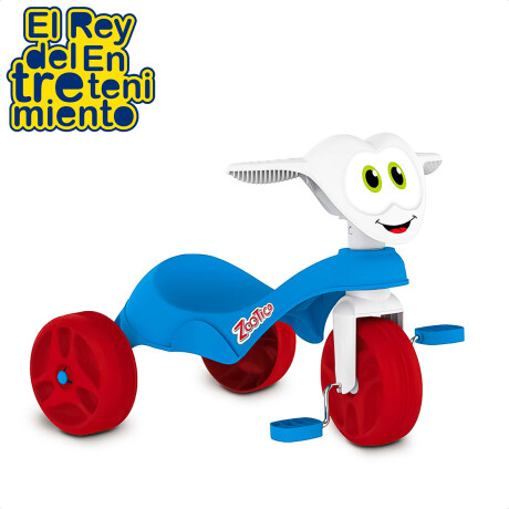 Triciclo Infantil A Pedal Zootiko C/Asiento Anatómico Azul