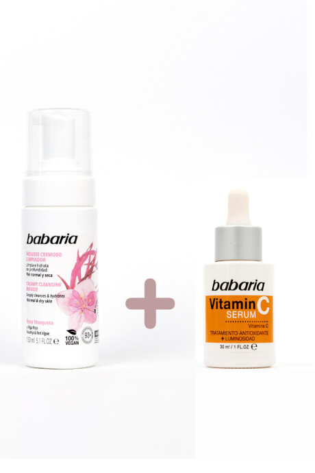 Rutina básica de skincare - Mousse limpiador + serum Vitamina C