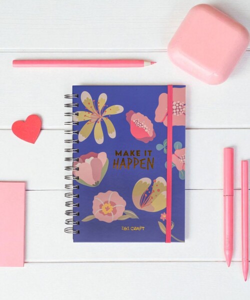 Cuaderno planificador ibi craft - t.dura - 148x210mm - 80 h.+Stickers - "make it happen" Cuaderno planificador ibi craft - t.dura - 148x210mm - 80 h.+Stickers - "make it happen"