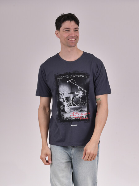 REMERA LONG LIVE GRIS OSCURO