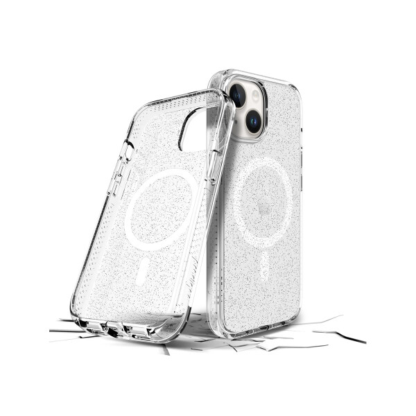 Protector Prodigee Super Star iPhone 15 transparente con brillos Protector Prodigee Super Star Iphone 15 Transparente Con Brillos