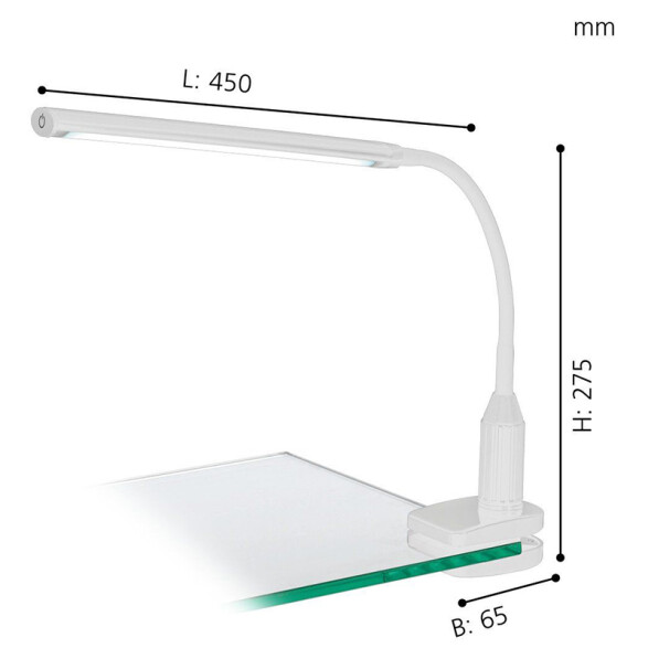 Lámpara c/pinza LED blanco 4,2W 4000K dimer LAROA EG2077