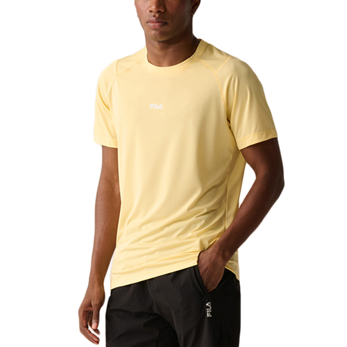 Fila Remera manga corta Future sports basic Amarillo pastel - Hombre - Amarillo 