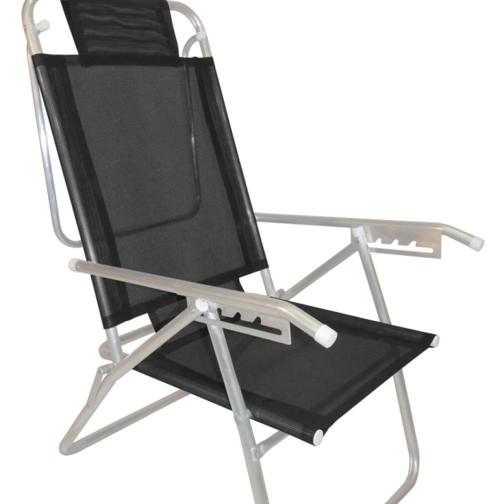 Reposera Alta en Aluminio Infinita Up c/Posiciones NEGRO