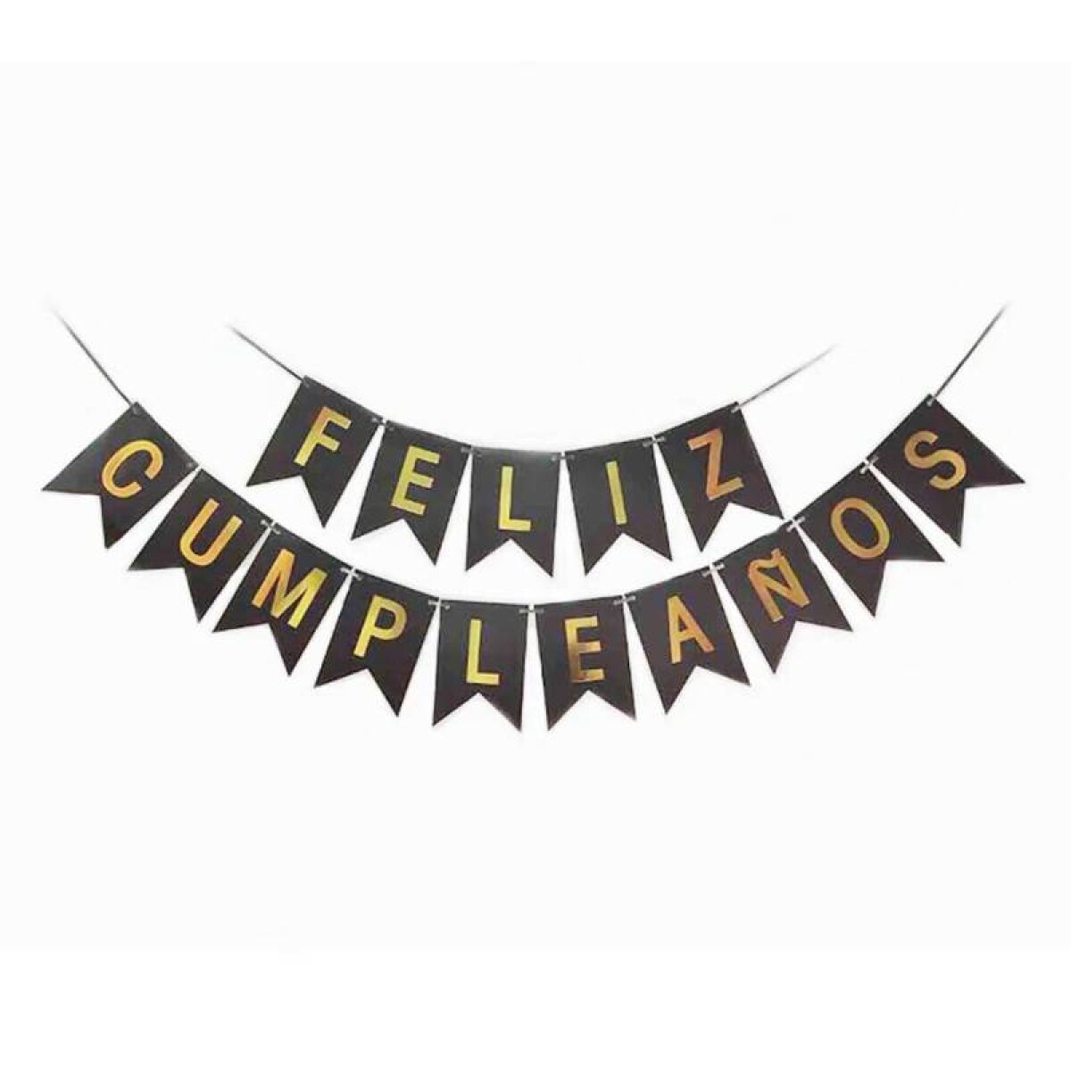 Guirnalda de Feliz Cumpleaños - Negro 