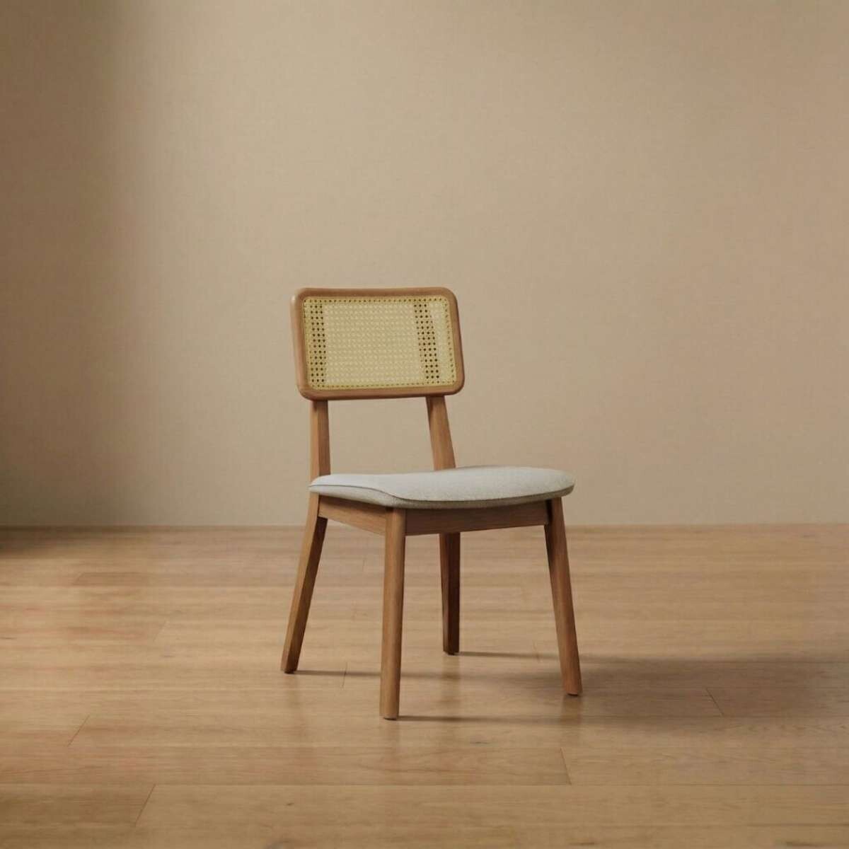 Silla de Comedor Classic Li­nea Manhattan - Tela Lino/Natural 