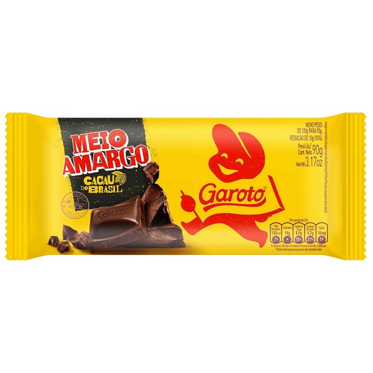 Chocolate Garoto Jumbo Semi Amargo 90 Grs 