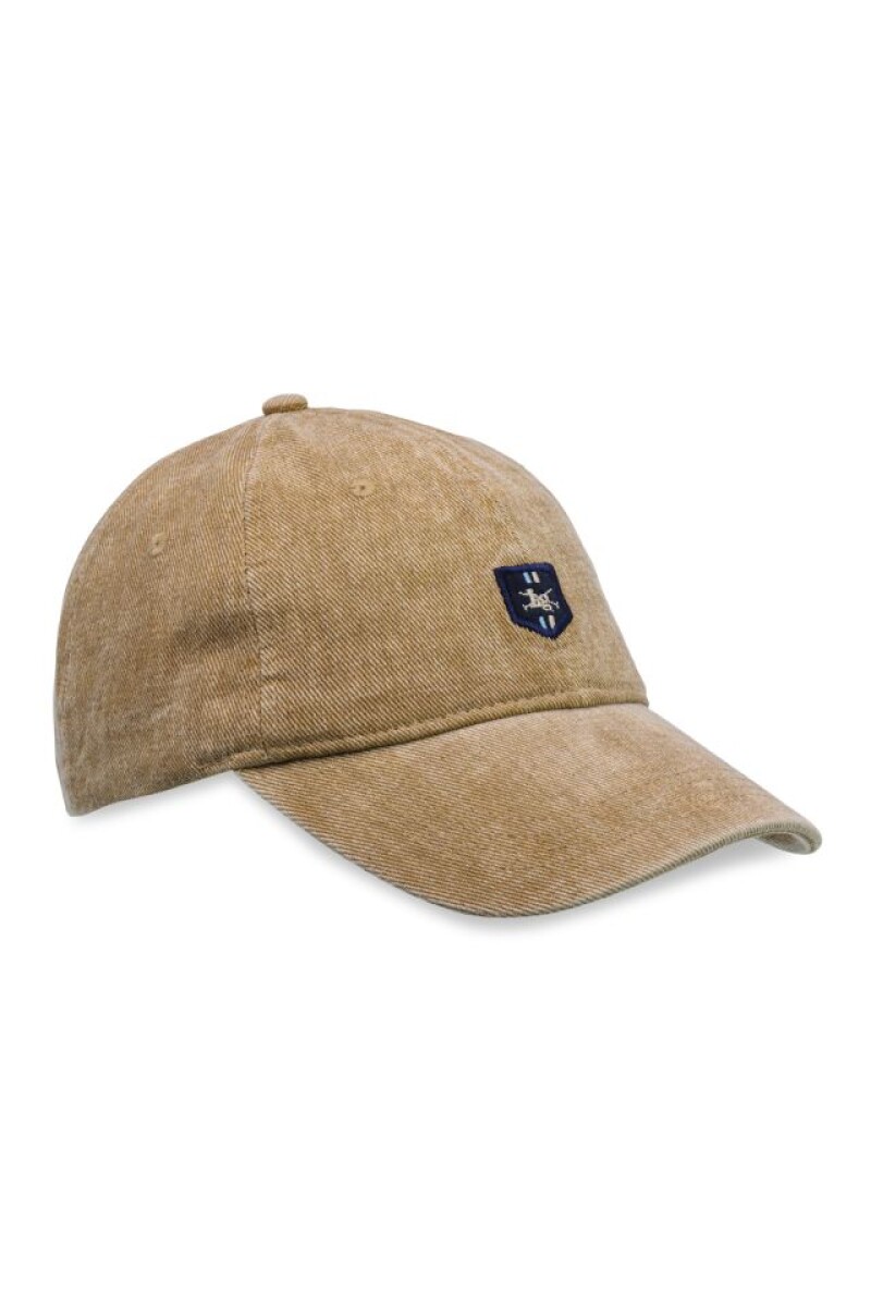 GORRO LONA CON ESCUDO - Beige 