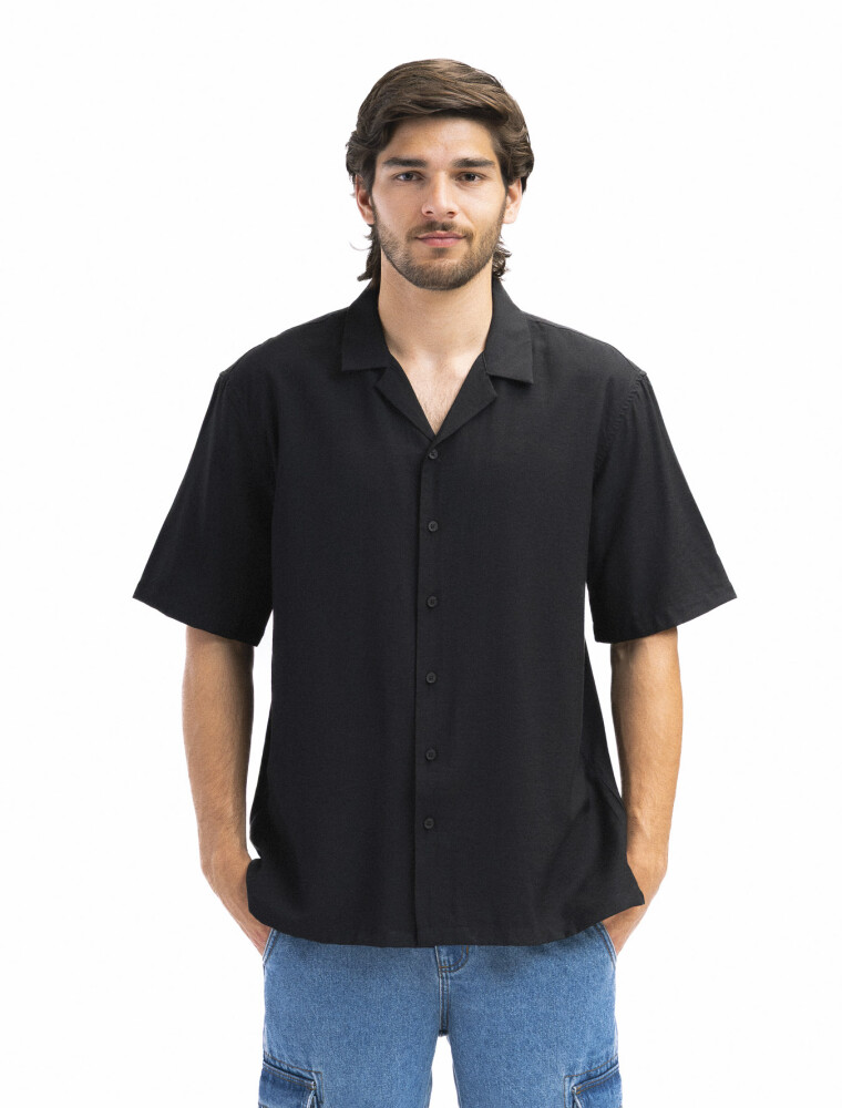 Camisa Manga Corta Tulum Negro