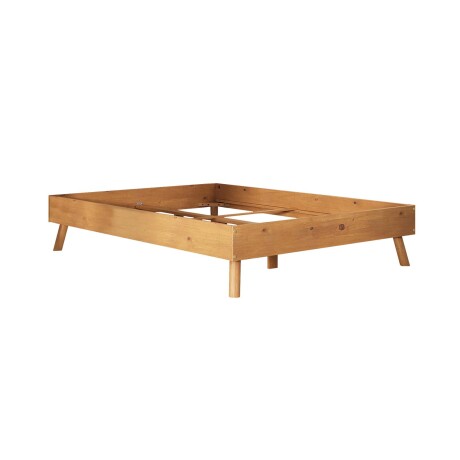 CAMA 2 PLAZAS MADERA NATURAL-BEIGE FLORIDA