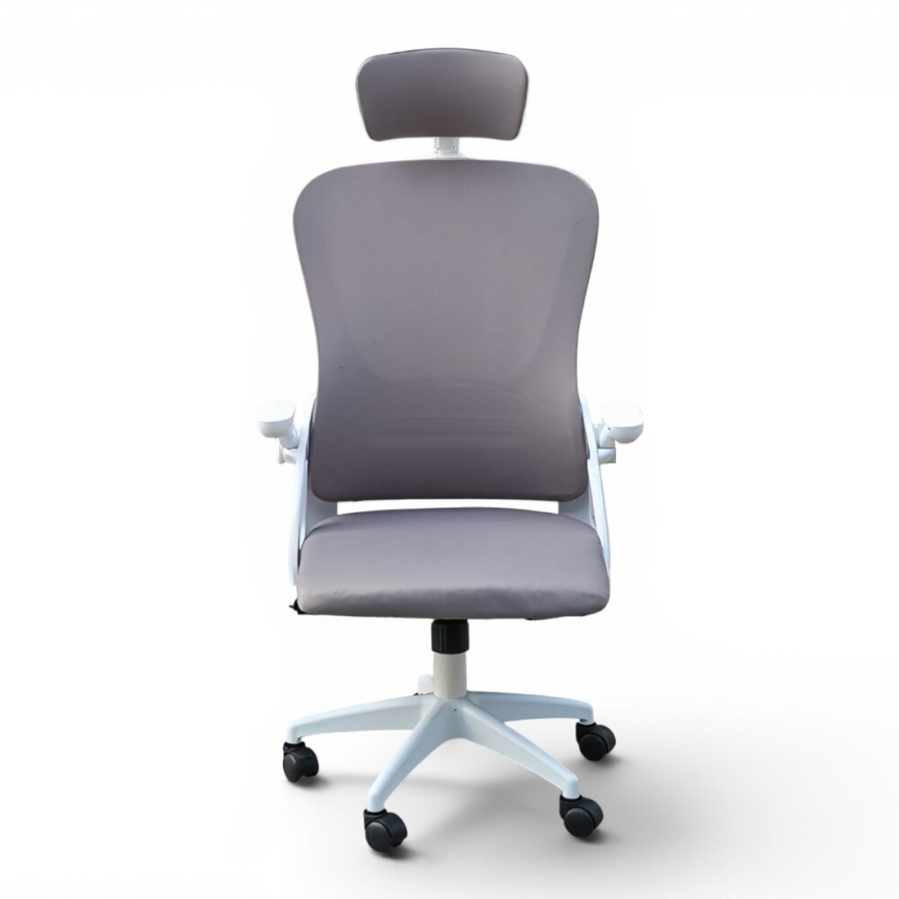 SILLA DE OFICINA ASIENTO ERGONÓMICA ESCRITORIO GIRATORIA REGULABLE APOYABRAZOS GRIS
