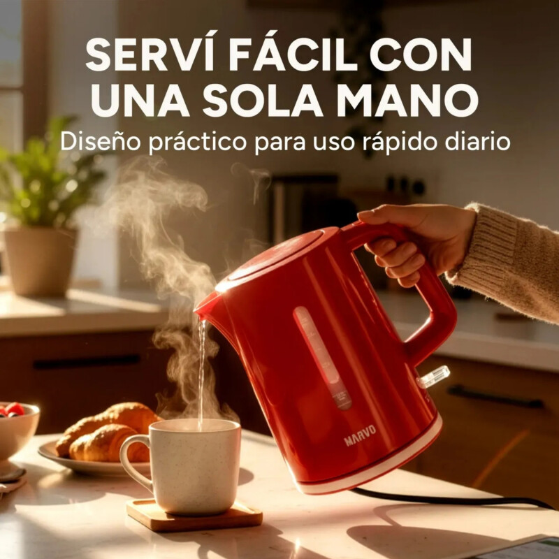 Jarra Eléctrica Marvo Modelo HWH-082 1,7lt Rojo