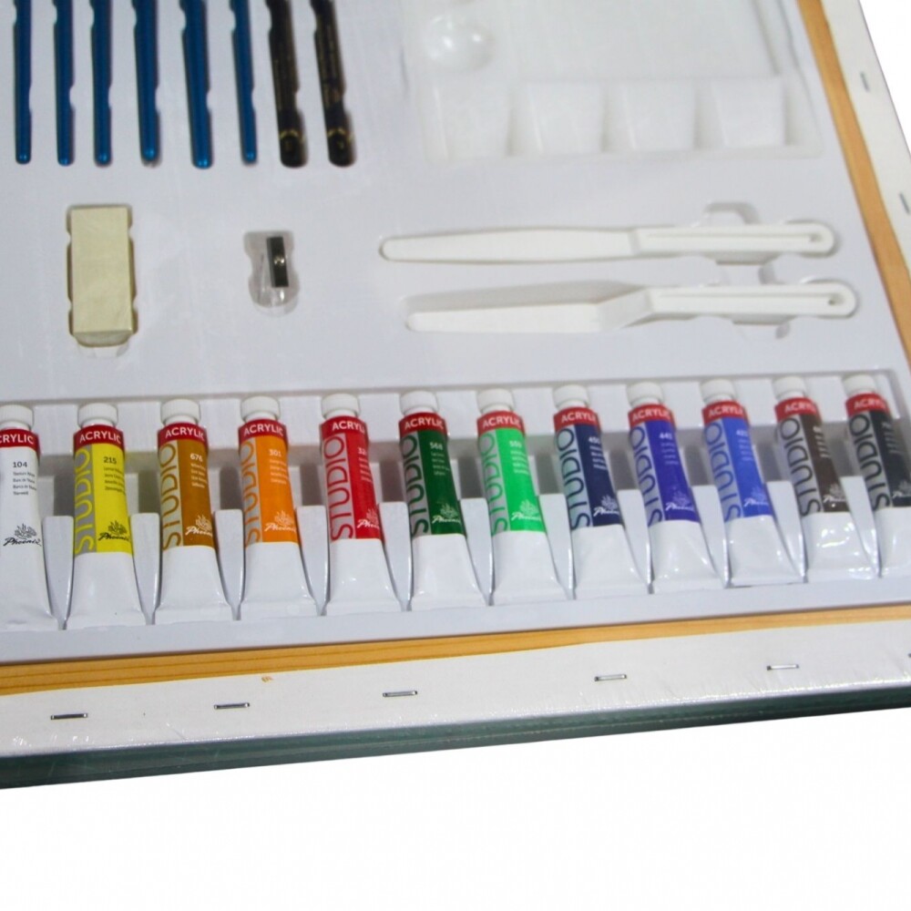 SET DE 2 BASTIDORES TAMAÑO 40X50 CON 12 PINTURAS ACRILICAS Y ESPATULAS SET DE 2 BASTIDORES TAMAÑO 40X50 CON 12 PINTURAS ACRILICAS Y ESPATULAS