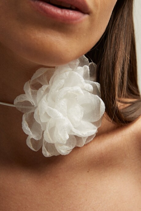 CHOKER MAXI FLEUR WHITE