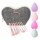 Set Maquillaje 8 Brochas y Pinceles con Estuche + Esponjas Gris Oscuro