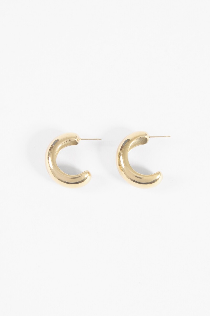 Aros acero dorado