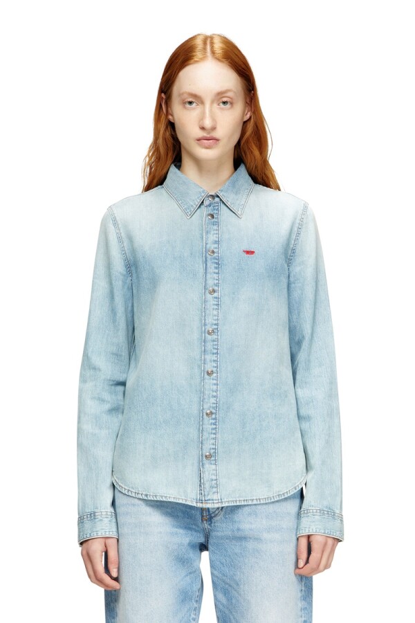 Camisa Para Mujer De-Eazy Shirt Azul Claro