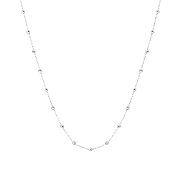 cadena espiga bolitas - Plata 925 - Sin Piedra - CD3548 sinpiedra