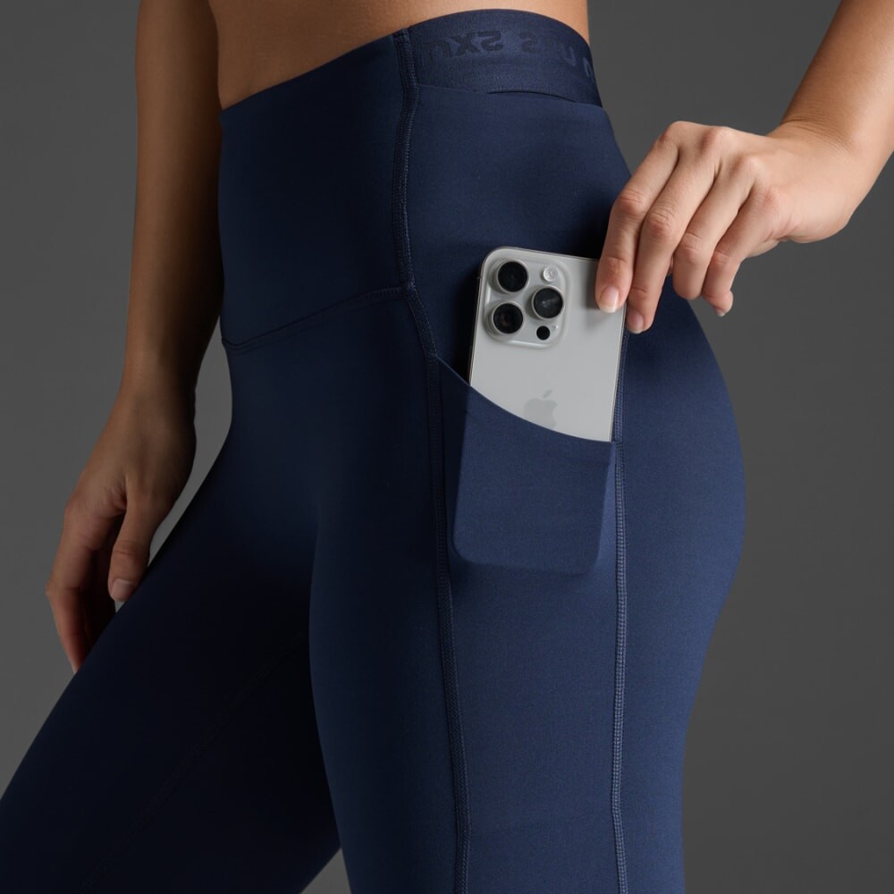 Leggings Training Form Stash Hi-Rise Compression Mujer Midnight/white