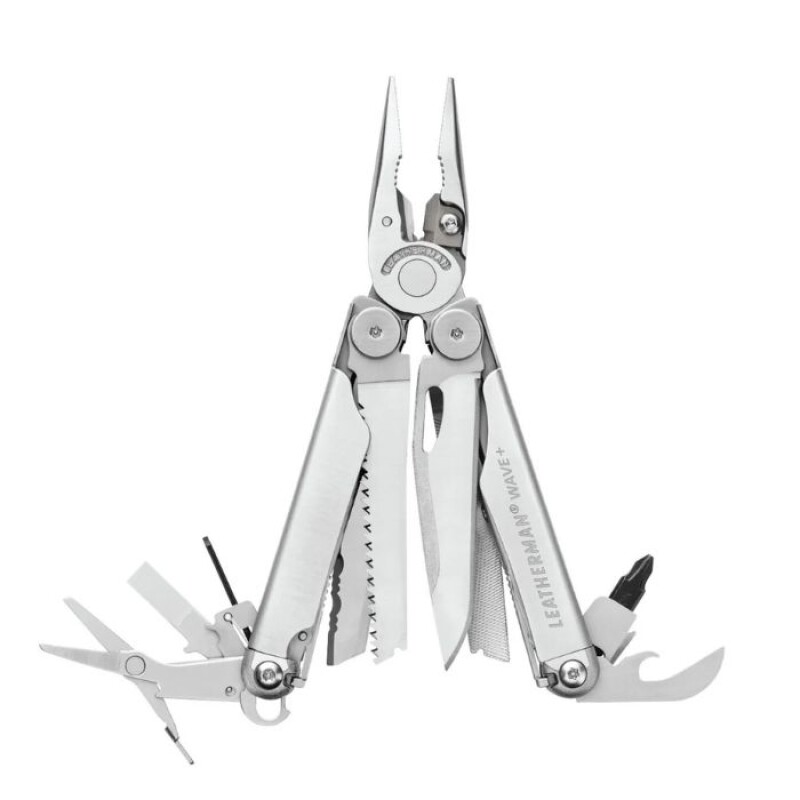 Pinza Multifuncion Navaja Leatherman Wave Plus Black 18 Usos Negro gris