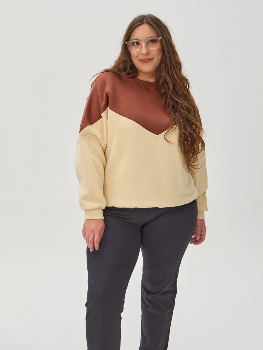 Buzo Mocca Choco y beige