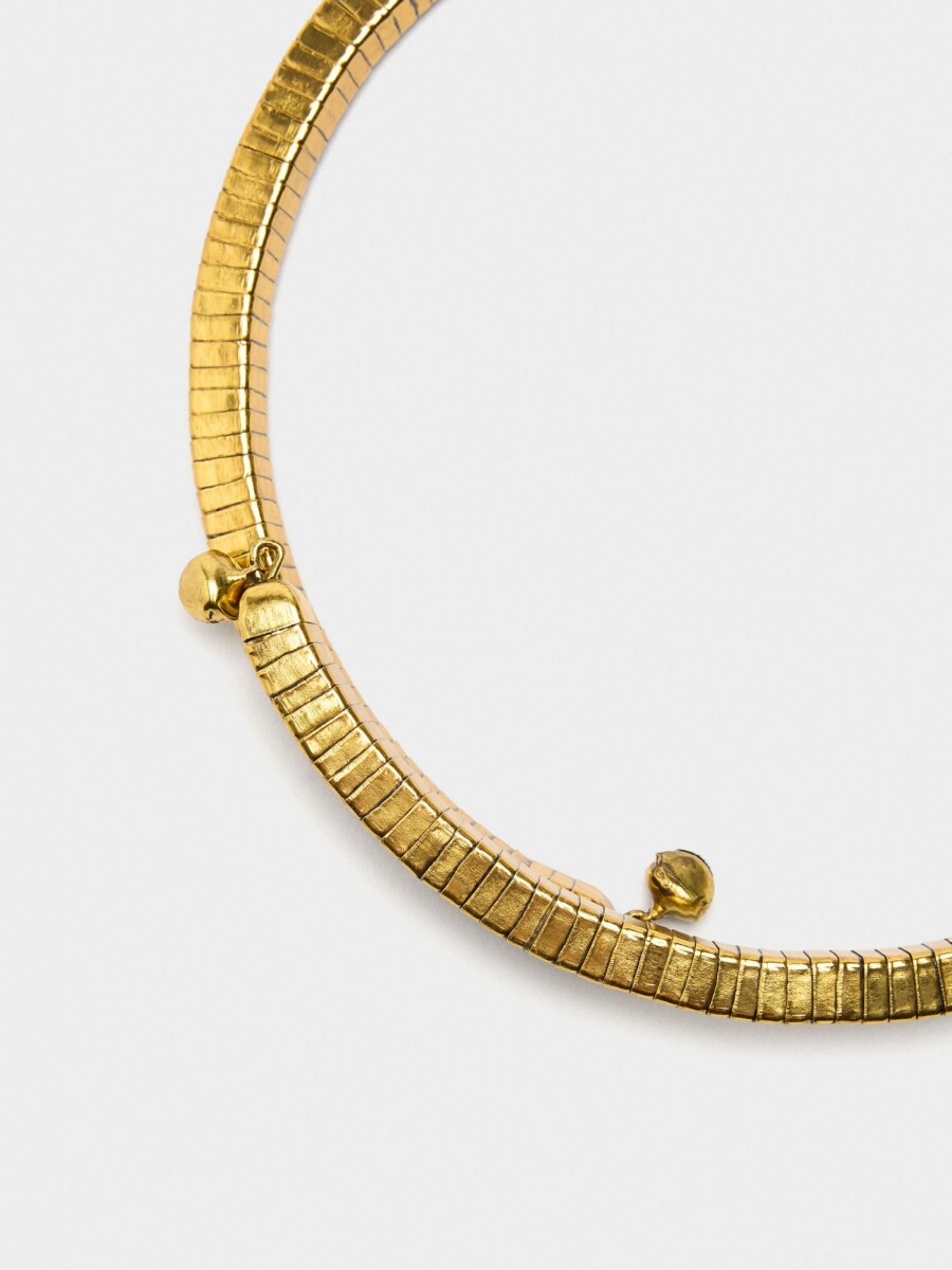 Collar Espiral Cuadrado dorado