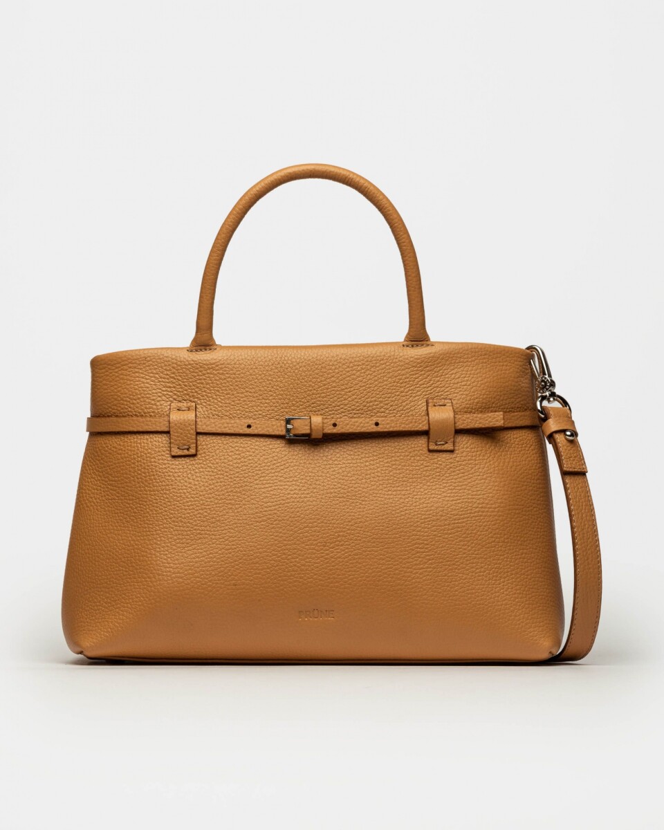 Cartera de mano Bay en cuero graneado - Cuoio 