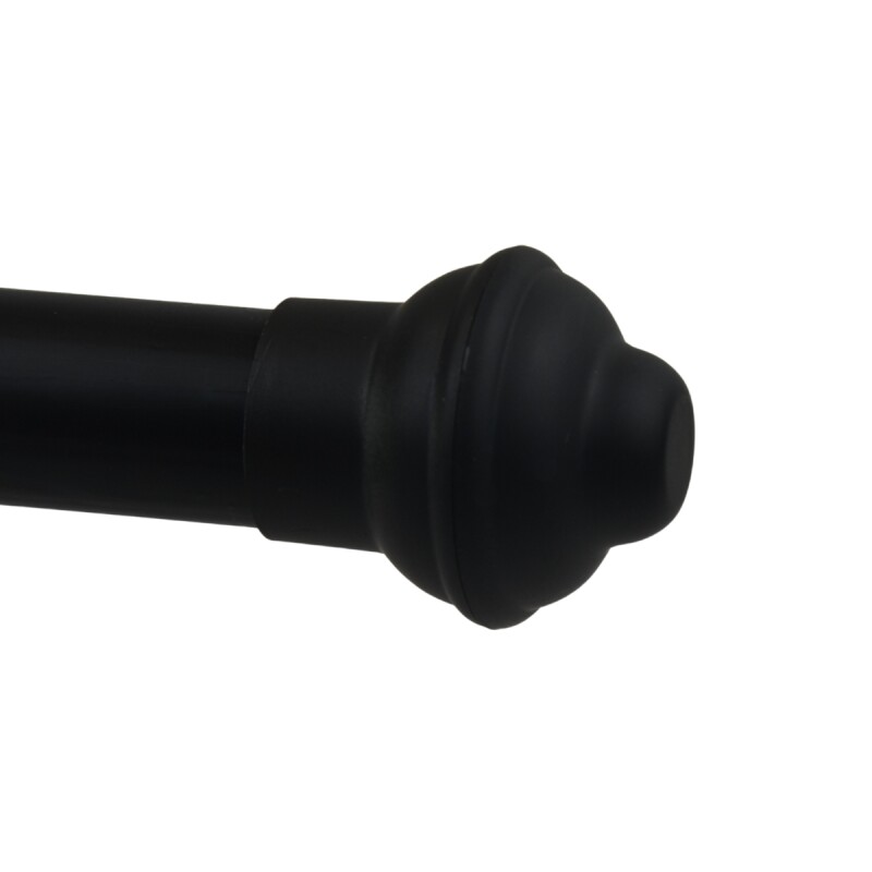 Barrote Cortina Palo Metal 3,00m 28mm + 3 soporte NEGRO MATE