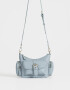 Bandoleras Boho Bandolera Multipocket De Cuerina - Azul Medio