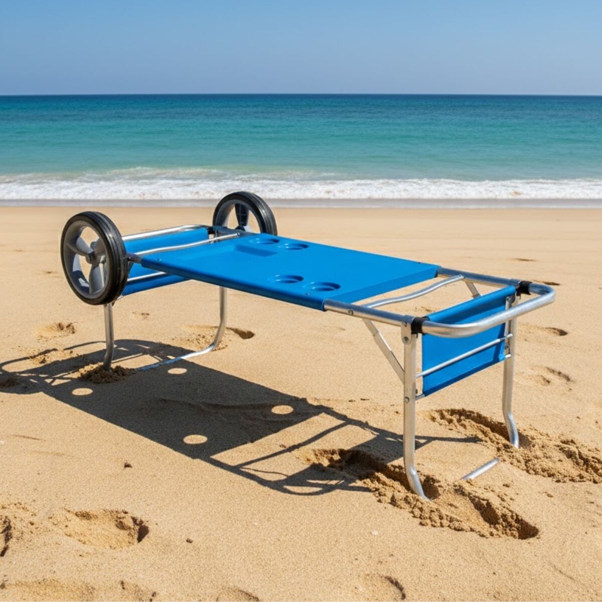 Carrito de Playa Aluminio - AZUL 
