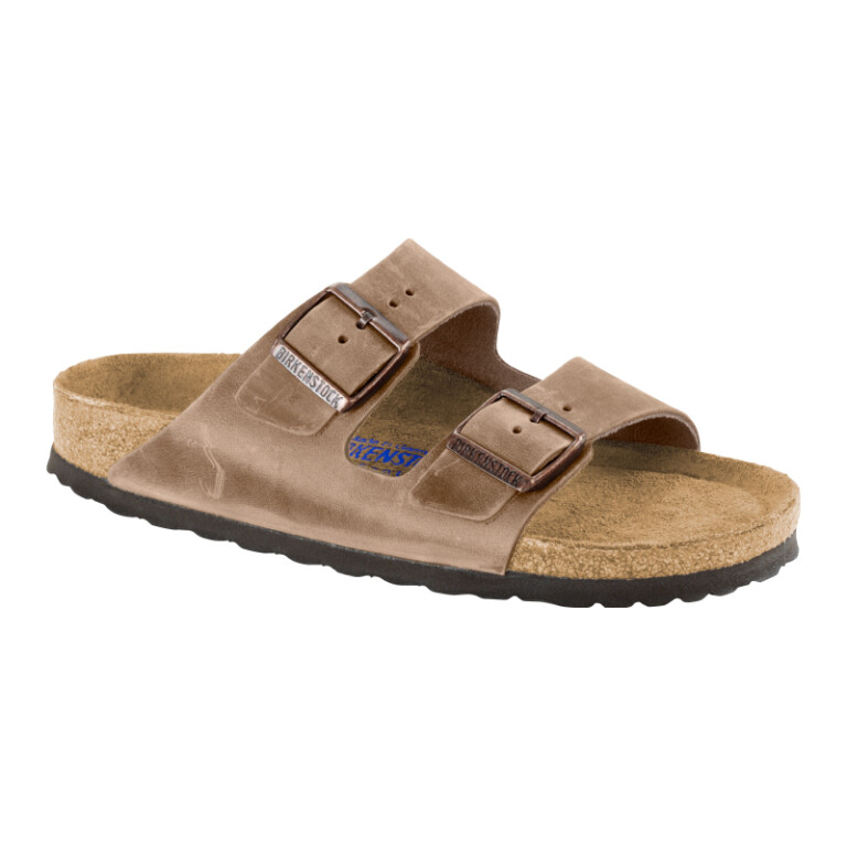 Sandalia Arizona Soft Footbed Oiled Leather - Regular Marron