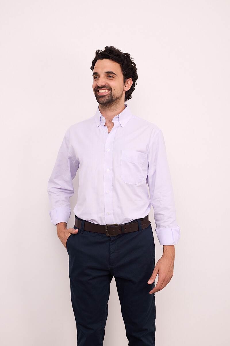 Camisa Rayada Brixton Purple Stripes