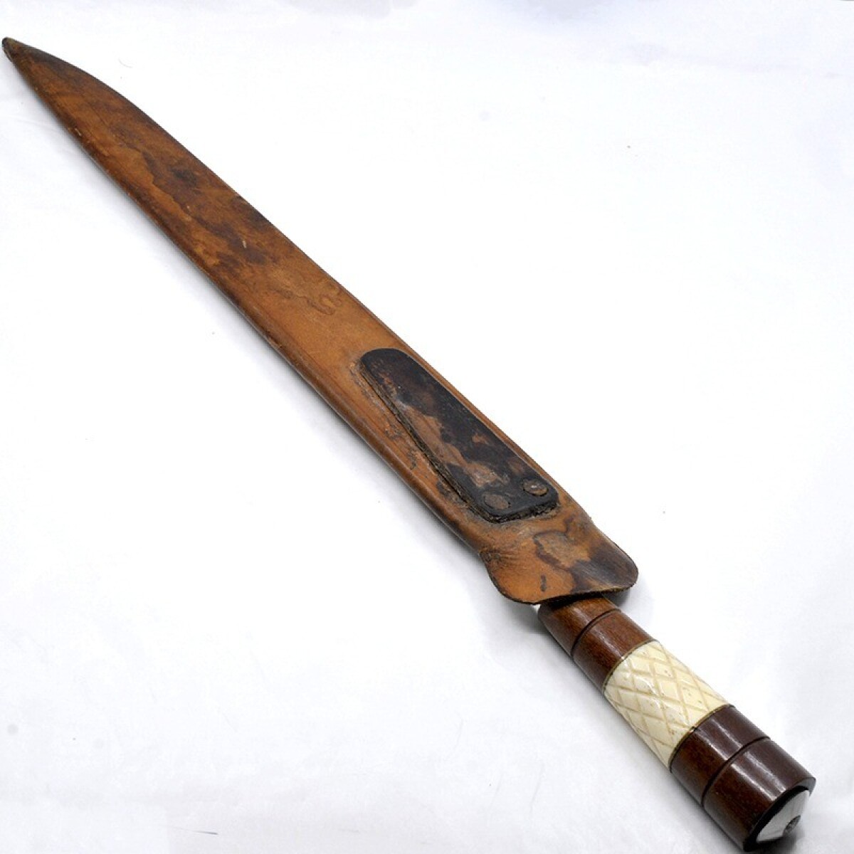 Cuchillo Hoja Cascavel 30 Cm. Cabo Madera Y Hueso. Usado 