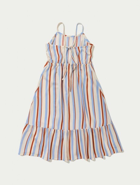 VESTIDO MIDI CON TIRANTES FINOS MULTICOLOR