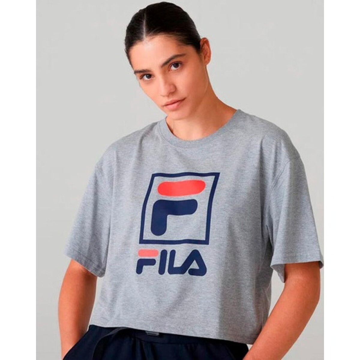 Camiseta para Dama Fila Stack New Gris - M 