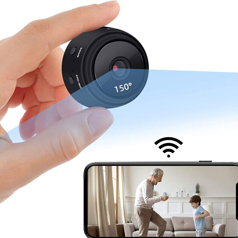 Mini Cámara Espía Inalámbrica 1080p Wifi Con Visión Nocturna Negro