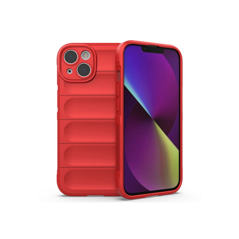 Protector iPhone 13/14 engomado con textura color rojo Protector Iphone 13/14 Engomado Con Textura Color Rojo