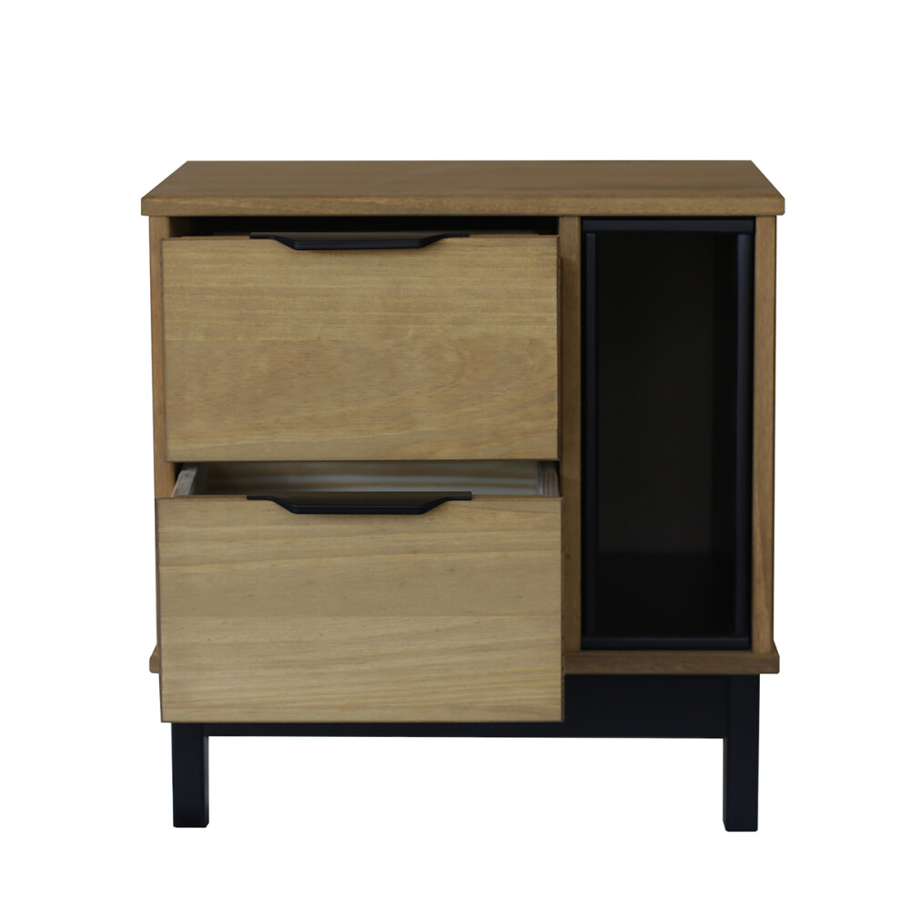 MESA DE LUZ O NOCHE 2 CAJONES EN MADERA MACIZA MESA DE LUZ O NOCHE 2 CAJONES EN MADERA MACIZA