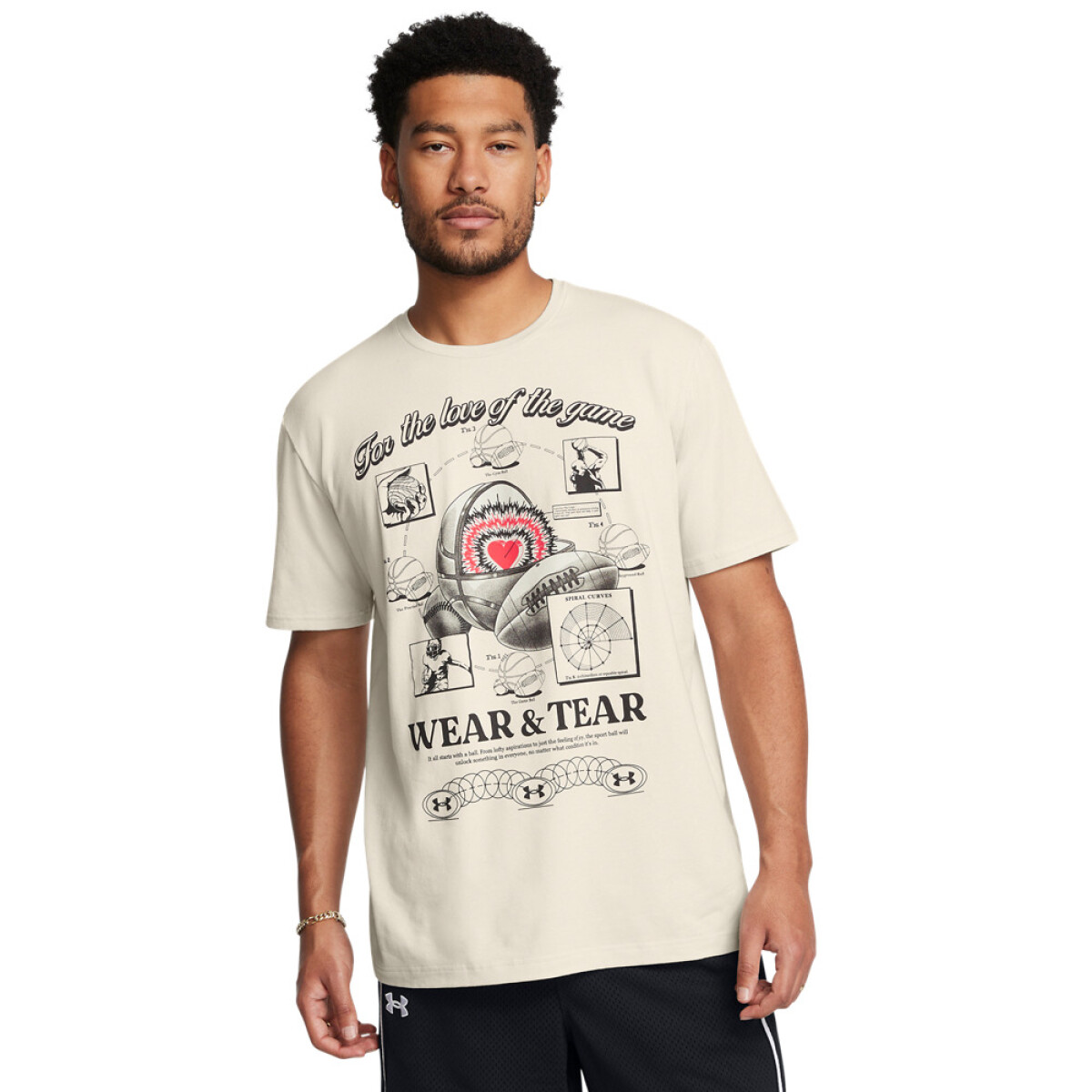 UA M LOVE OF THE GAME SS-BLU - WHT-110 