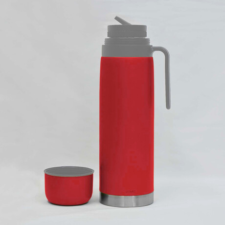Termo Acero Inox 1Lt c/Manija Fija Mantiene Frío Calor Comet Rojo