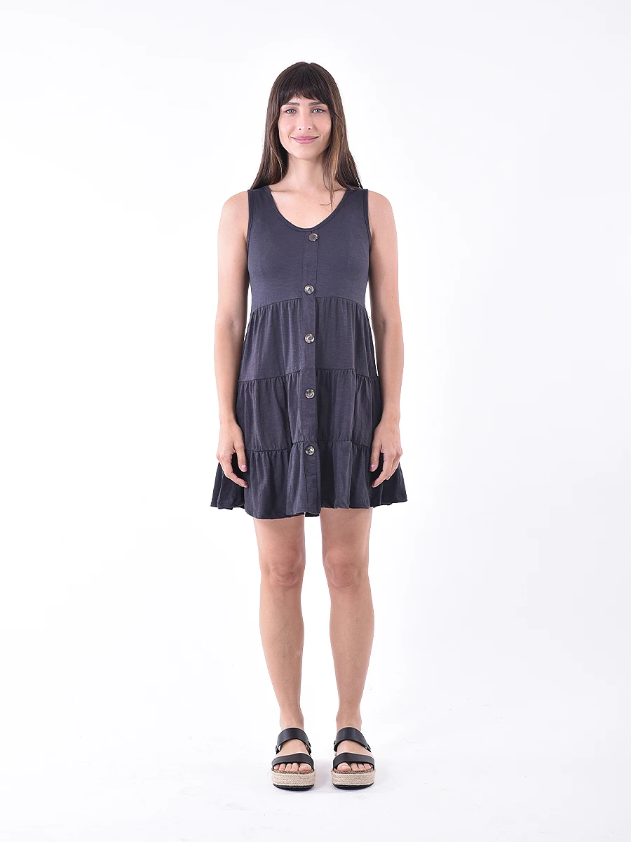 VESTIDO CURRY - GRIS OSCURO 
